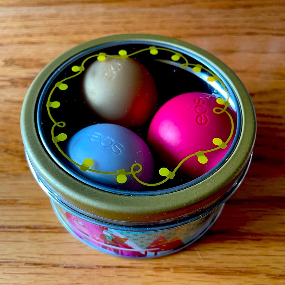 EOS Holiday Collection lip balms
